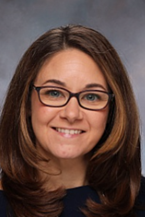 Mrs. Strunk smiles for a school photo