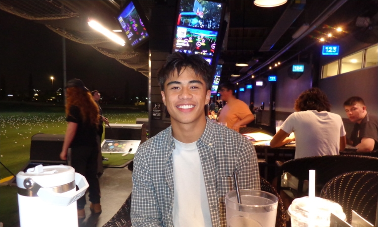 Kevyn smiles for the camera