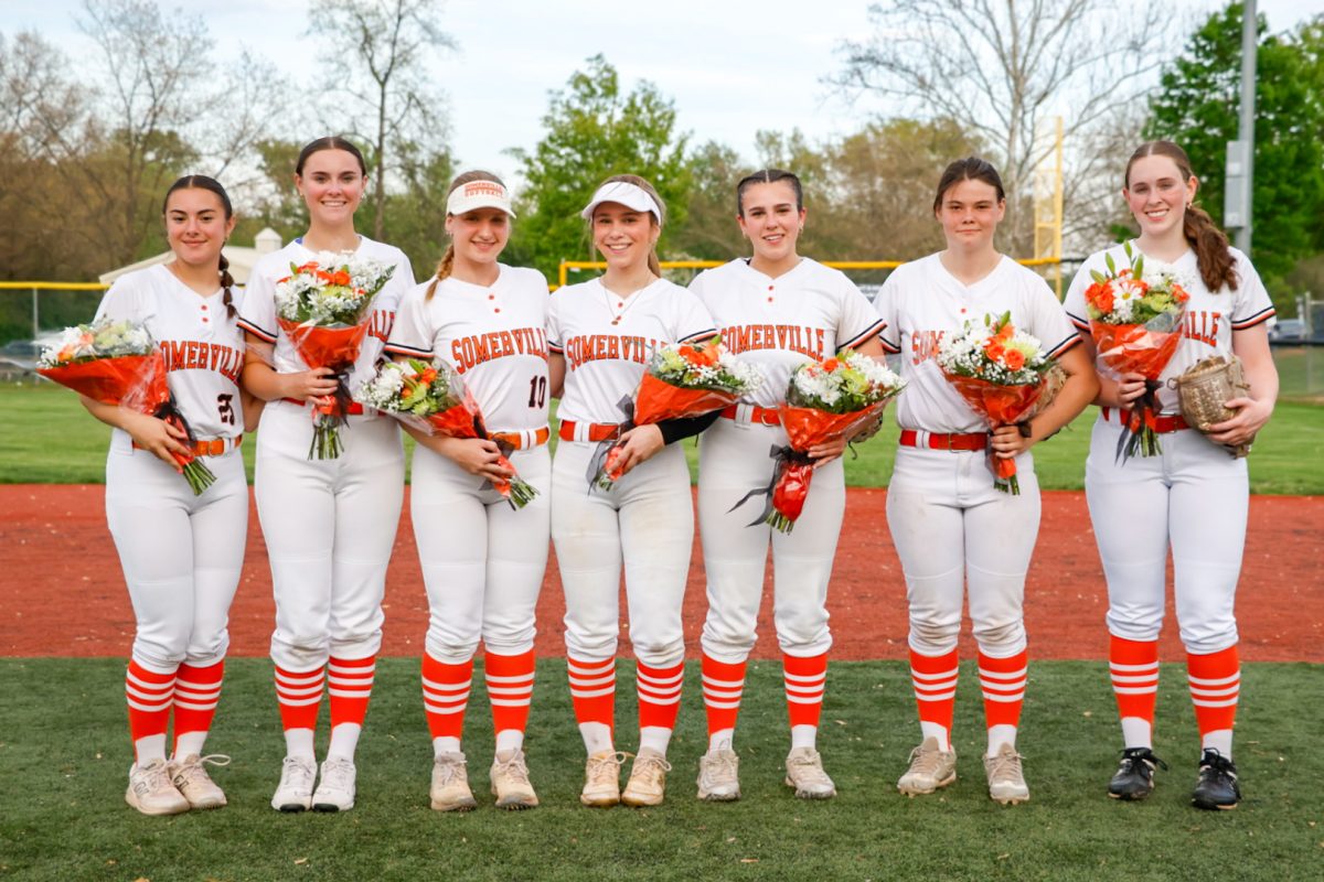 Senior girls posing before the game. Photo Credit: Brooke Morris