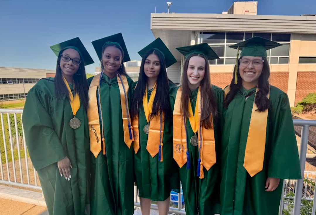 RVCC Graduation Day - (Right to Left → Cassidy Allen, Kailey Allen, Misha Patel, Leah Vannozzi, Sophia Fenco) 
